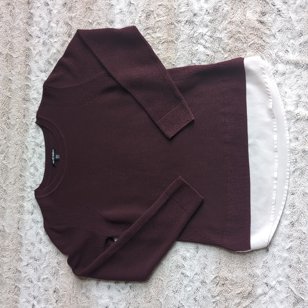 Hilary Radley Crewneck 2fer Sweater